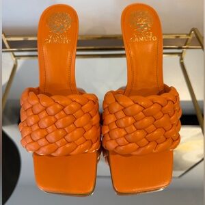 Vince Camuto Women's Orange Braided Mules